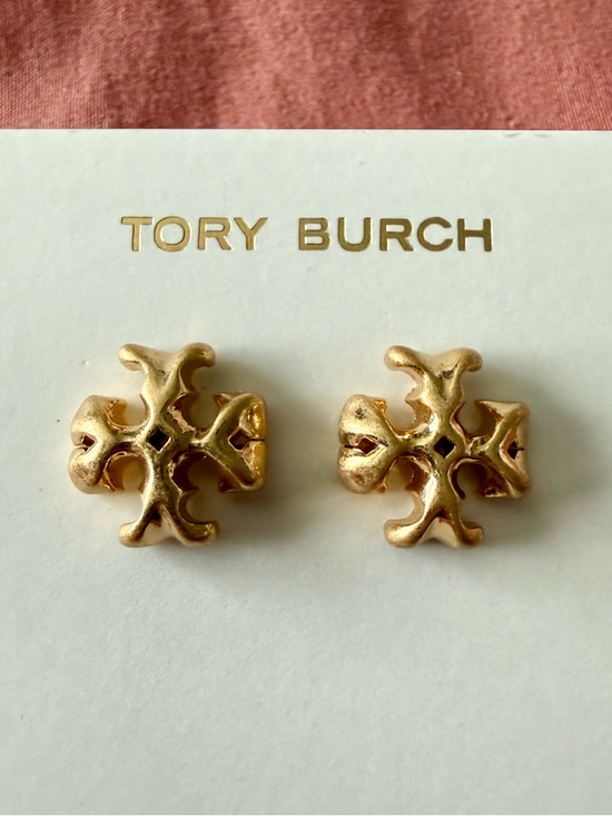 Tory Burch Jewelry - Tory Burch | Matte Gold Logo Stud Earrings